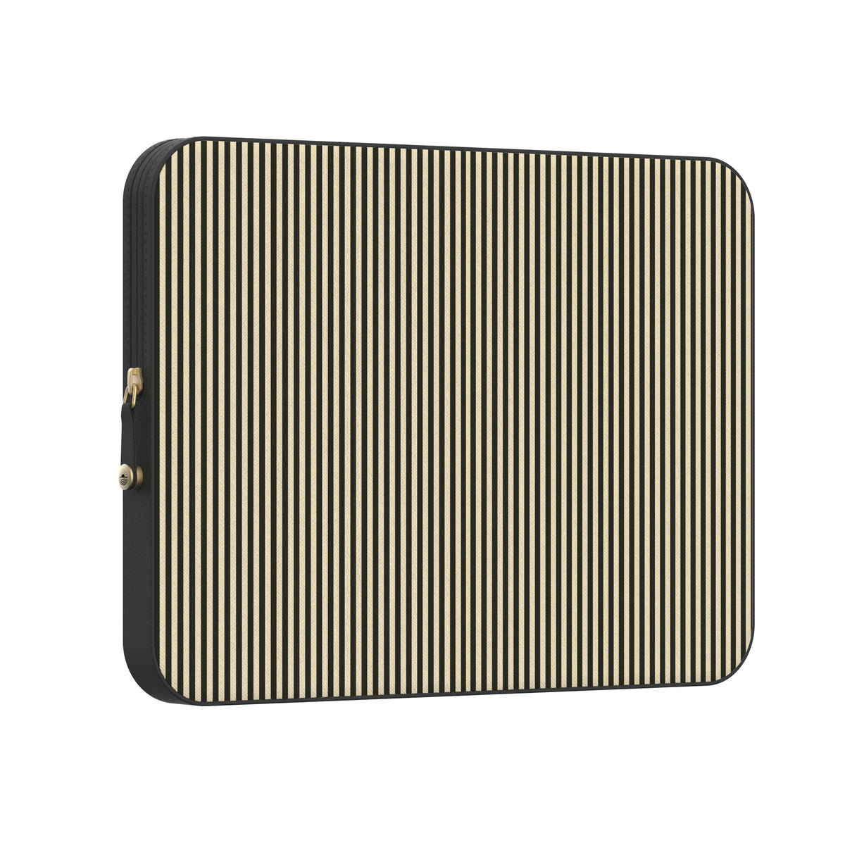Stripes and the City | Black Pinstripes Laptop Case
