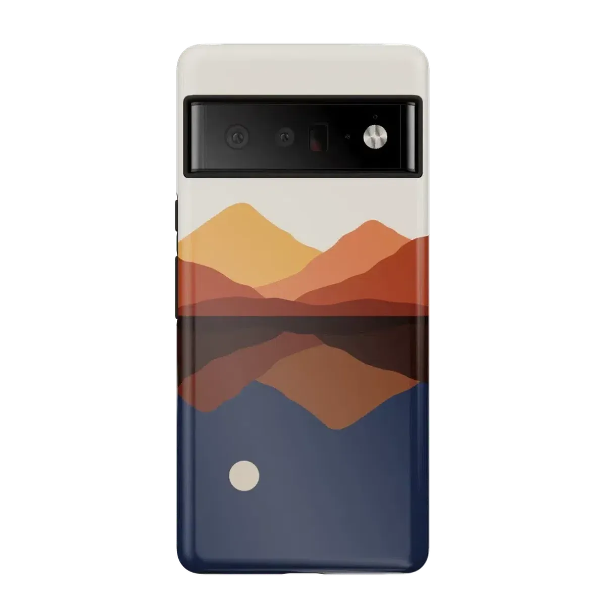 Opposites Attract | Day & Night Colorblock Mountains Google Pixel Case