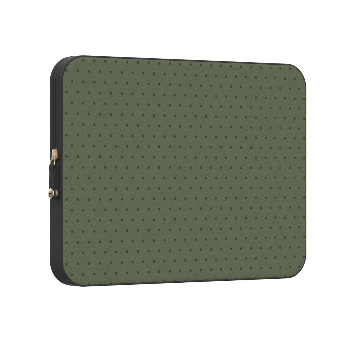 On the Dot | Olive Green Polka Dot Laptop Case