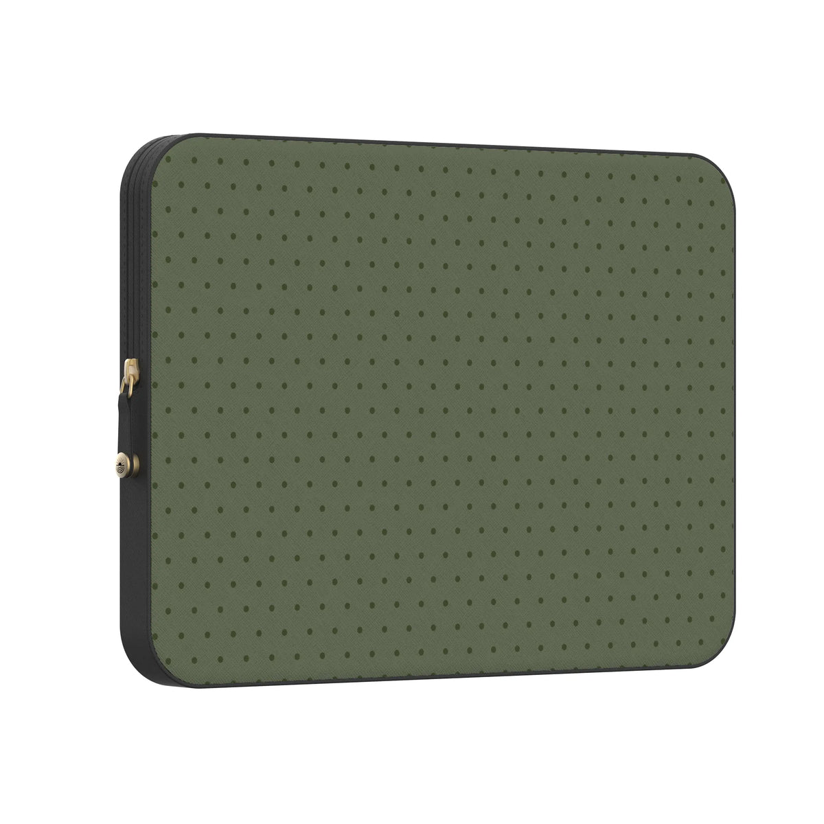 On the Dot | Olive Green Polka Dot Laptop Case