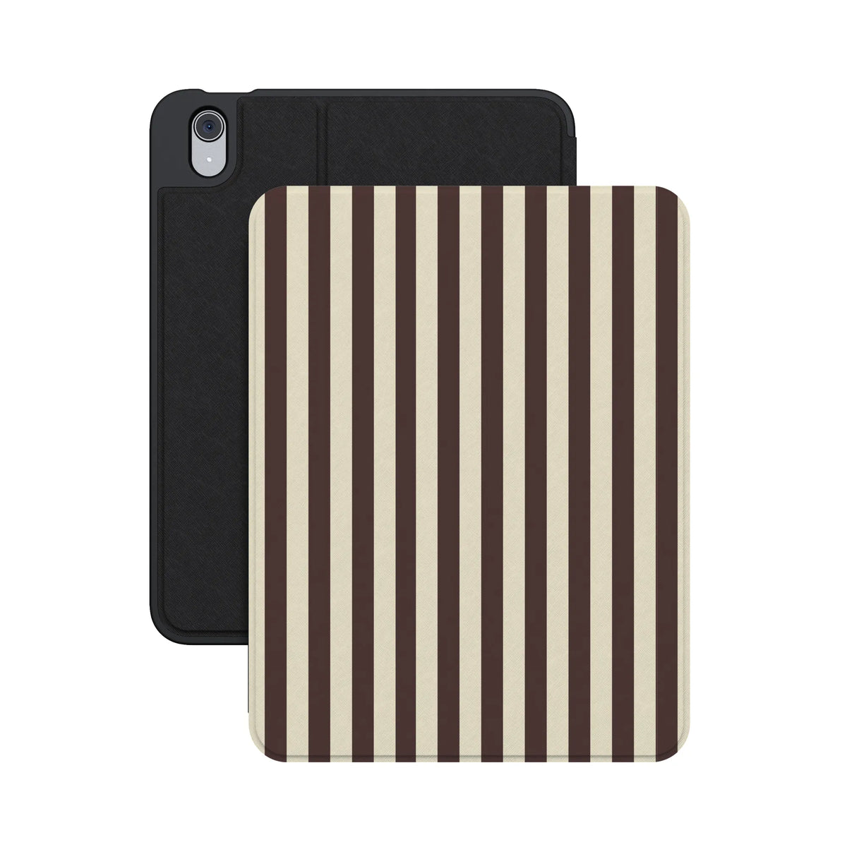 S'more Stripes | Brown Striped iPad Case