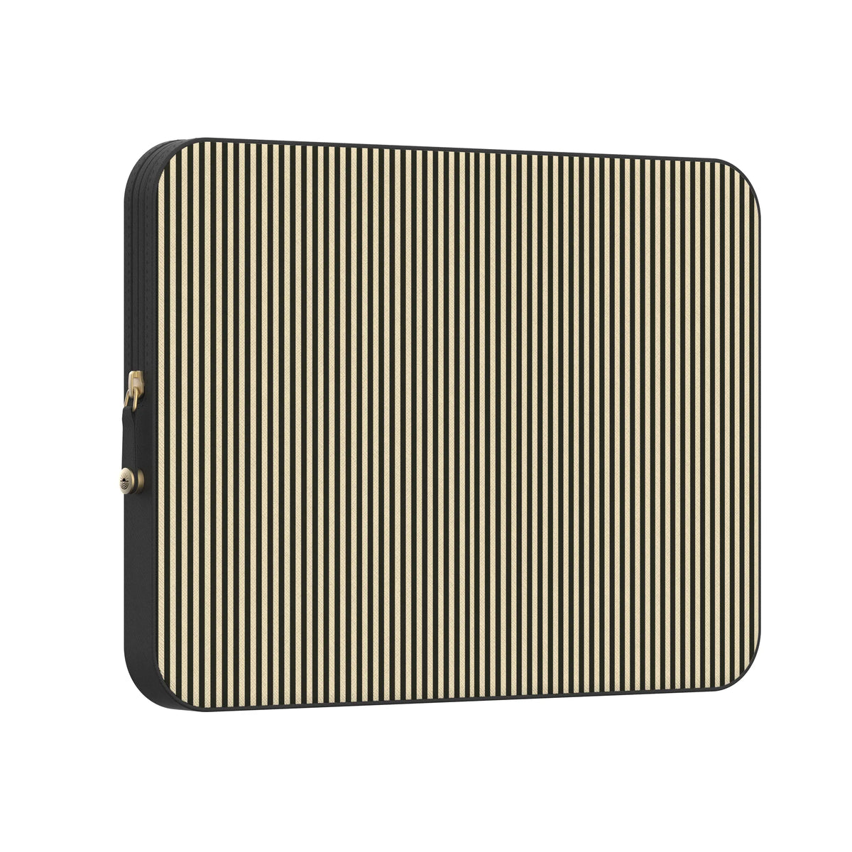 Stripes and the City | Black Pinstripes Laptop Case