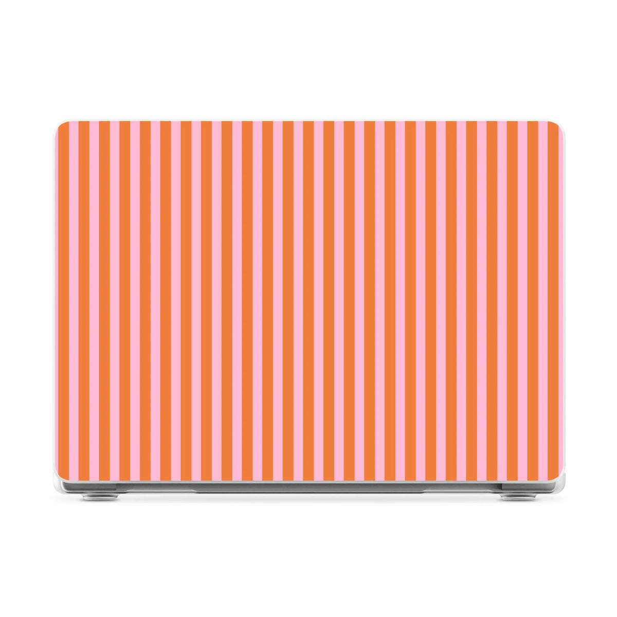 Perfect Stripes | Orange & Pink Stripes Laptop Shell