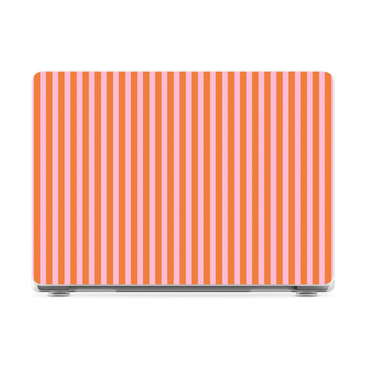 Perfect Stripes | Orange & Pink Stripes Laptop Shell