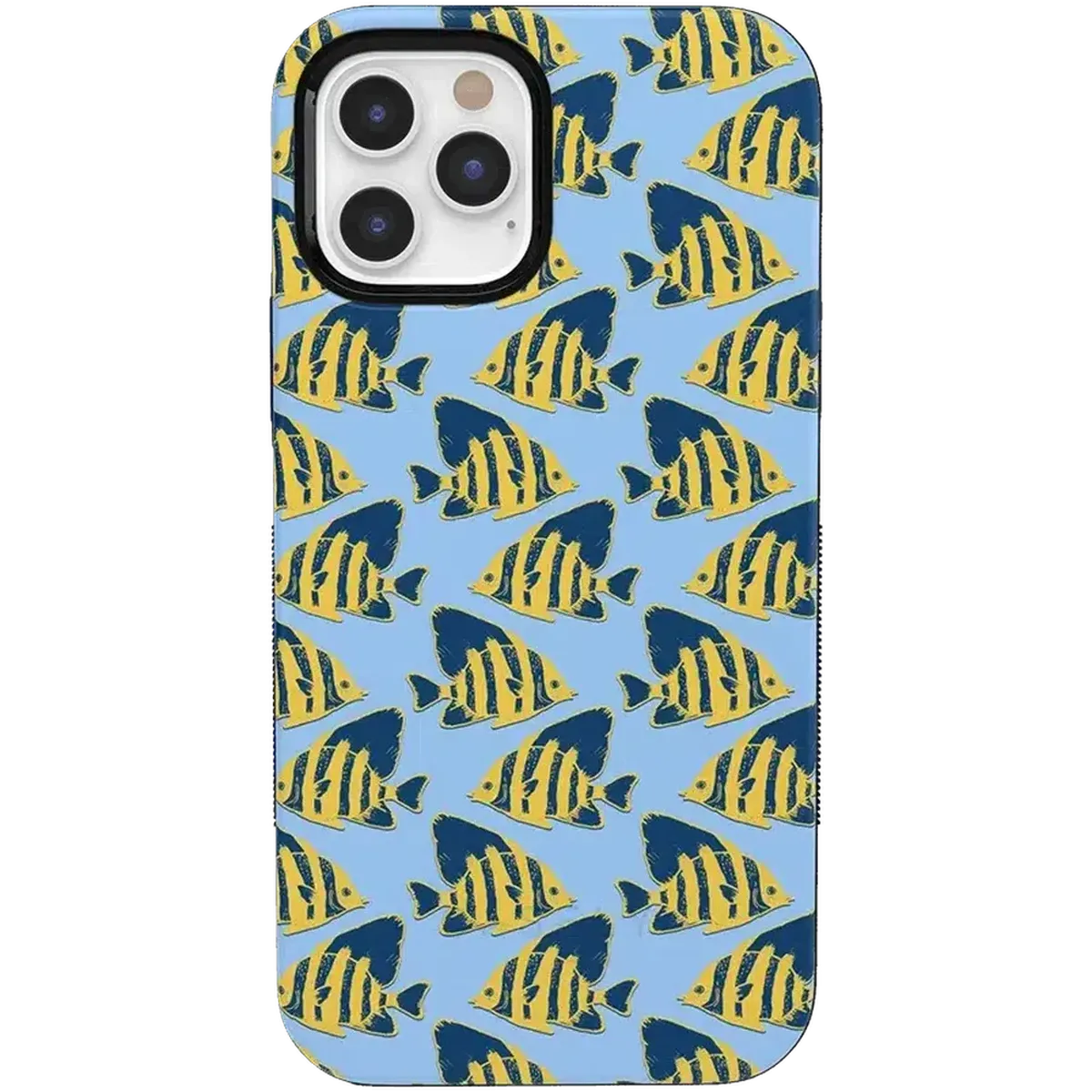 Something's Fishy | Navy Blue & Yellow Fish Print Case