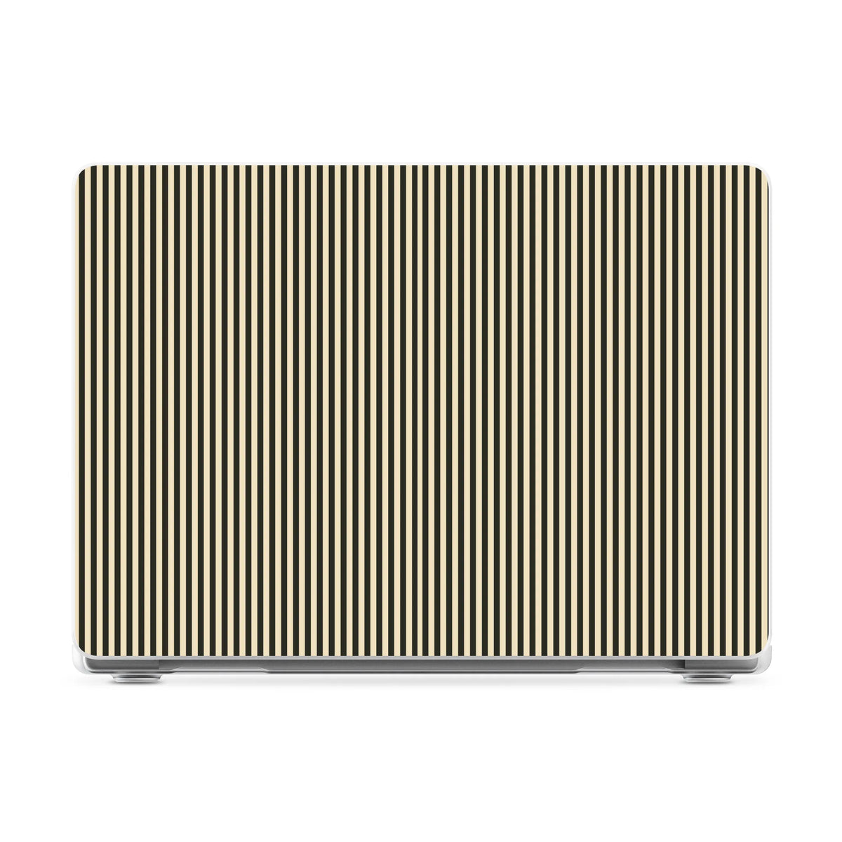 Stripes and the City | Black Pinstripes Laptop Shell