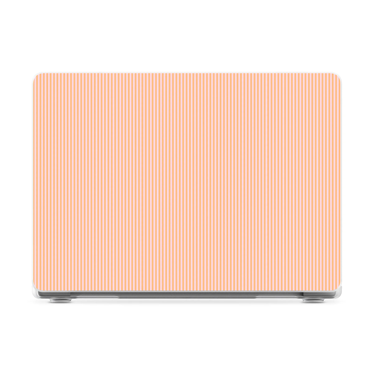 Stripes and the City | Orange & Pink Pinstripe Laptop Shell