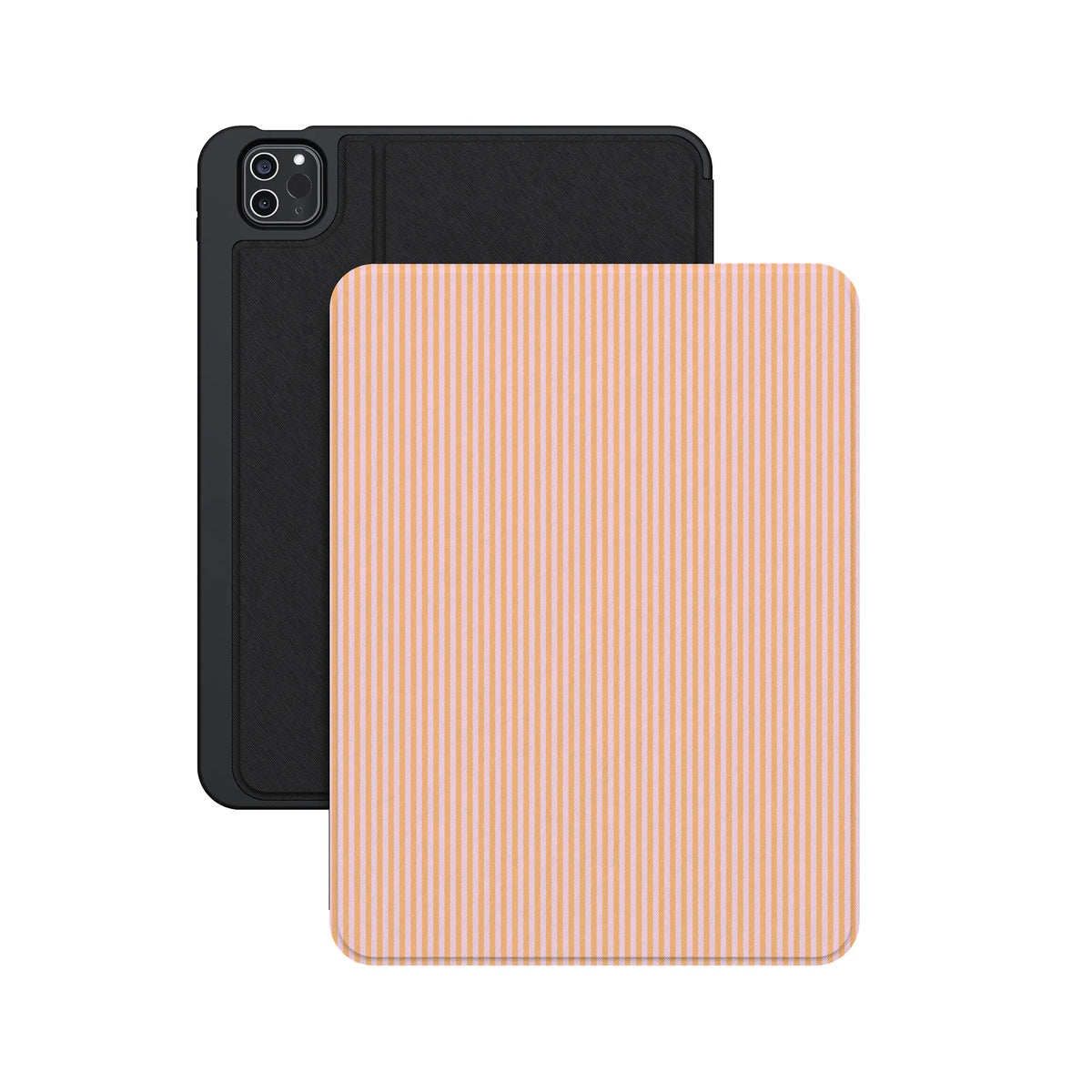 Stripes and the City | Orange & Pink Pinstripe iPad Case